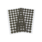 Set complet 60 buline arici autoadezive Crisalida, puf si scai, diametru15 mm, Kaki