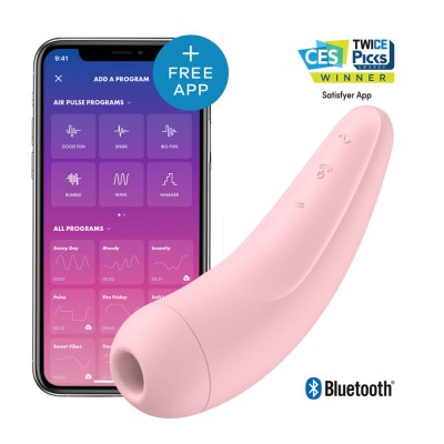 Vibrator Satisfyer Curvy 2 Air Pulse, Connect App foto