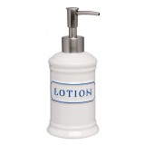 Cumpara ieftin Dispenser ceramica alba pentru sapun Lotion &Oslash; 8x18 cm 0.4 L
