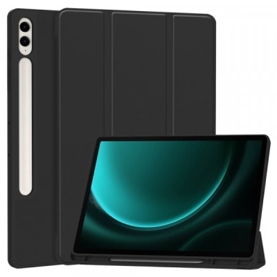 Husa pentru Samsung Galaxy Tab S9 FE+, Techsuit, Flex Trifold, Neagra foto