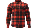YATO Camasa in carouri din flanel, 100% bumbac, rosu-negru, marimea XL