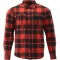 YATO Camasa in carouri din flanel, 100% bumbac, rosu-negru, marimea XL