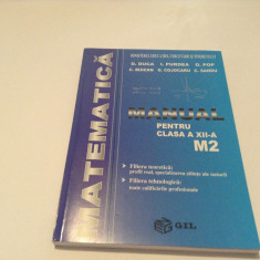 MATEMATICA MANUAL PENTRU CLASA A XII A*M2-D DUCA,I PURDEA -- RF10/3