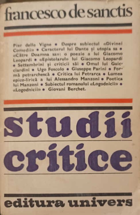 STUDII CRITICE-FRANCESCO DE SANCTIS-217050