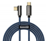 Baseus Legend Cablu de &icirc;ncărcare rapidă USB tip C &icirc;nclinat de 1m Albastru