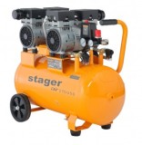 Stager Air 27DS50 compresor aer, 50L, 8bar, 270L/min, monofazat, angrenare directa, silentios - 6960270410265