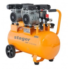Stager Air 27DS50 compresor aer, 50L, 8bar, 270L/min, monofazat, angrenare directa, silentios - 6960270410265