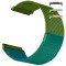 Curea otel, Milanese Loop, compatibila Huawei Watch Fit 2, cu adaptor dedicat, Green Mix