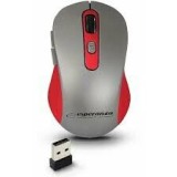 Mouse optic wireless Esperanza Adara EM131R 6 butoane Usb 1600dpi Gri/Rosu
