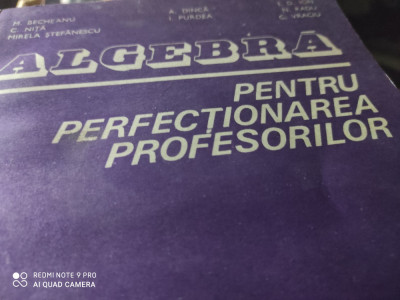 ALGEBRA PENTRU PERFECȚIONAREA PROFESORILOR - BECHEANU, DINCA, ION D ION 1983 foto