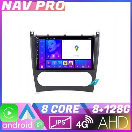 Navigatie Mercedes Clasa C W203 facelift KIT 093 EDOTEC-LITE Android Ecran 720P Octa Core 8 128 Carplay CarStore Technology