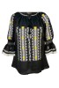 Bluza tip ie traditionala, dama ML 237 negru/galben, marime XL