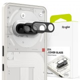 Folie de protectie Camera Spate Ringke pentru Nothing Phone (3a), Sticla Securizata, Set 2 bucati, Neagra