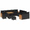 vidaXL Set de canapele pentru grădină 13 pcs Negru 80 x 80 x 71 cm 3363359