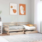 vidaXL Pat de zi cu sertare, 90x190 cm, lemn masiv de pin 3302061