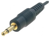 Cablu Jack 3.5mm 2pin aurit 0.8m negru mono, 4Carmedia