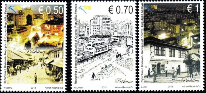 Kosovo 2013 - Orașe, Pristina, vederi, arhitectura, serie neuzata