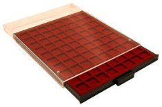 Tava cu 80 locasuri patrate pentru monede de 24mm