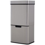 Cos de gunoi inteligent cu senzor HOMCOM, Capacitate 72 l, 42x30x81cm, Inox / ABS, Argintiu | Aosom Romania