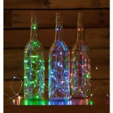 Instalatie de craciun cu baterii tip liniar, 2 jocuri de lumini, fir cupru 5 m 50 led -uri, multicolor, Flippy