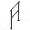 Balustrada otel, 1-2 trepte Vivatechnix, Dimensiune 1030 x 84 x 920 mm, Unghi reglabil 0&deg; - 40&deg;, Negru