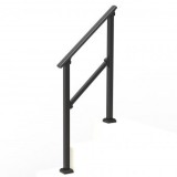 Balustrada otel, 1-2 trepte Vivatechnix, Dimensiune 1030 x 84 x 920 mm, Unghi reglabil 0&deg; - 40&deg;, Negru