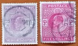 ANGLIA(U.K)-1902-13--''KING EDUARD VII''-2val ''2/5 si 5-Siling''-stampilat.(cat.MI=60+75=135e) -Vezi-Scan poze si catalog.