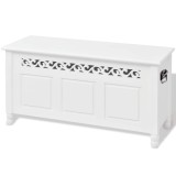 Cumpara ieftin Banca de depozitare stil baroc, MDF, Alb