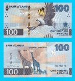 Zambia (p#NOU) 100 Kwacha 2025 UNC &#039;Girafe&#039; Puse &icirc;n circulație pe 1 Septembrie 2025