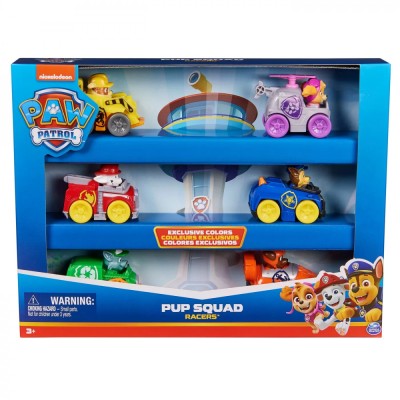 Patrula Catelusilor Pup Squad Racers Pachet Cadou 6 Vehicule De Baza foto