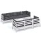Set mobilier de gradina cu perne, 8 piese, lemn masiv de pin
