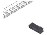 Soclu Şiruri Pini Minitek127 Mamă 20 Pini Verticale 1,27mm