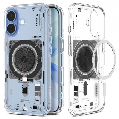 Husa MagSafe pentru Apple iPhone 17, Spigen, Ultra Hybrid Neo One, Transparenta foto