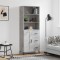 vidaXL Dulap &icirc;nalt, gri beton, 69,5x34x180, lemn compozit 3190025