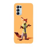 Husa compatibila cu Oppo A55, Viceversa, model Nick Wilde Zootopia, Silicon, TPU, Transparent, Carcasa