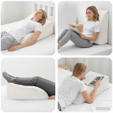 vidaXL Pillow pentru Picioare Alb 68 x 40 x 18 cm Spumă PU 42020188