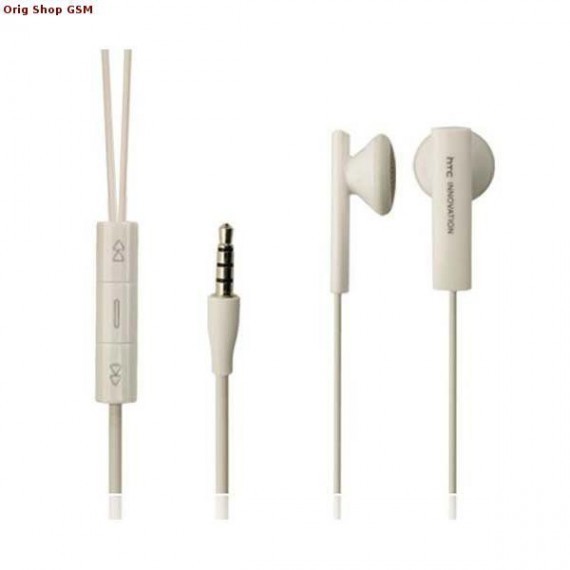 Hands-free htc rc e160 (jack 3.5 mm) alb stereo orig china Hands-free htc rc e160 (jack 3.5 mm) alb stereo orig china
