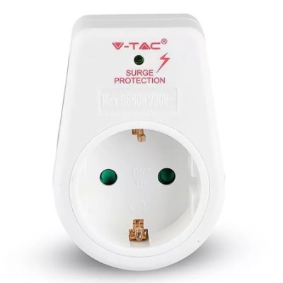 Adaptor priza cu protectie la supratensiune 16a 3680w max foto