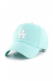 47brand șapcă de baseball din bumbac MLB Los Angeles Dodgers culoarea turcoaz, cu model B-RGW12GWSNL-TFC, 47 Brand