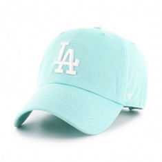 47brand șapcă de baseball din bumbac MLB Los Angeles Dodgers culoarea turcoaz, cu model B-RGW12GWSNL-TFC