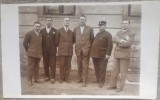Fotografie de grup cu ceferist, perioada interbelica