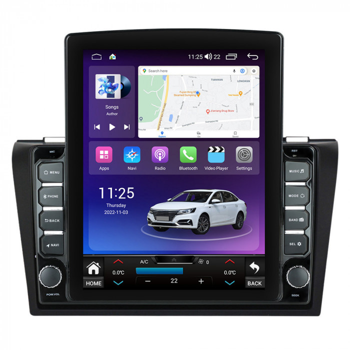 Navigatie dedicata cu Android Mazda 3 2003 - 2009, 8GB RAM, Radio GPS Dual