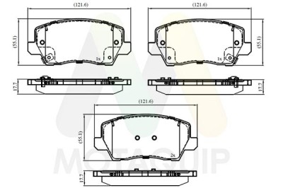 MOTAQUIP LVXL2012 set placute frana,frana disc foto