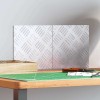 Plăci cu tablouri 2 pcs Argintiu 20 x 20 cm Aluminiu