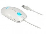 Mouse optic Alb pe USB cu LED, Delock 12537