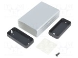 Carcasă HAMMOND cu panou 1455, aluminiu gri, 54mm X 80mm Y 23mm Z