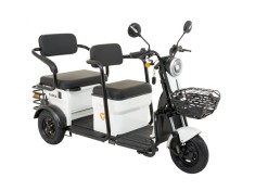 Tricicleta electrica ZT-17-G, motor 1300W, baterie 60V 20Ah GRAPHENE, autonomie 50km, viteza maxima 25km/h, nu necesita permis de conducere - Alb