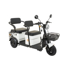 Triciclu electric ZT-17 GULL, motor 1300W, baterie 60V 20Ah, autonomie 50km, viteza maxima 25km/h, nu necesita permis de conducere - Alb