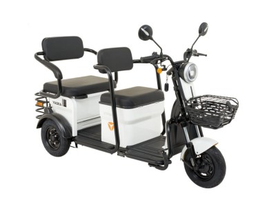 Triciclu electric ZT-17 GULL, motor 1300W, baterie 60V 20Ah, autonomie 50km, viteza maxima 25km/h, nu necesita permis de conducere - Alb foto