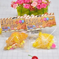 Jucarie Antistres Squishy, cu Revenire Lenta, Model Croissant, 10x8 cm, 90g, Ambalaj Transparent, Maro foto